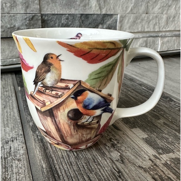 Wild Birds Fine Bone China Coffee Tea Cup - Picture 1 of 8